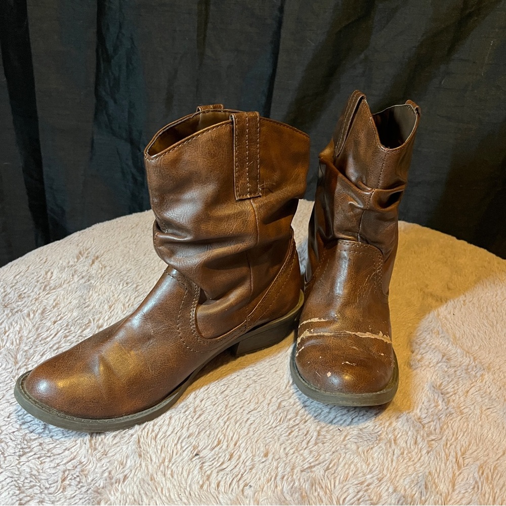 Brown Leather Ankle Boots